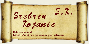 Srebren Kojanić vizit kartica